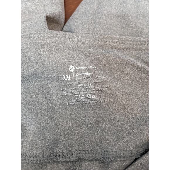 Members Mark Leggings XXL Gray Perforated Everyday Ankle Performance Casual Gym - Picture 6 of 11